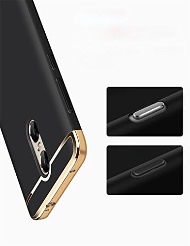 SDO™ 3 in 1 Gold Chrome Shockproof Dual Tone Protective Back Case Cover for Xiaomi Redmi Note 3 (Black with Gold)
