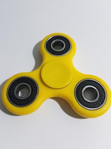 New 2017 Yellow Spintastic Hybrid Ceramic Fidget Spinner Toy for Anxiety ADD ADHD (Yellow with Black Bearings) Includes Fast