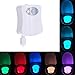 Docooler Toilet Seat Light 8 Colors Changes Motion Activated Light Sensitive Dusk to Dawn Battery Operated Lamp
