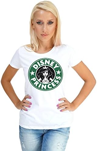 I'm A Disney Princess Starbucks Logo White T Shirt