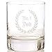 Taylor'd Milestones No. 1 DAD Scotch Glasses, 10 oz Whiskey Glass Set of 2, Diamond Etched Strong on the Rocks Tumbler