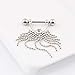 IrbingNii Nipple Rings Nipplerings Piercing Women Shields with Tassels Body Piercing Jewelry 14G Surgical Steel a Pair