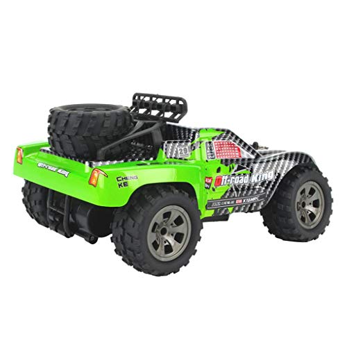 1:18 2WD RC Car,High Speed Racing Off Road Vehicle Toy Remote Control Car for Adults + Kids (1885-B Green) - Thumbnail 4