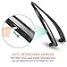 Bluetooth Headphones, Wireless Retractable Earbuds Neckband Headset Sports Sweatproof Earphones with Mic (Jet Black)