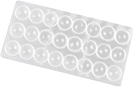 Clear Hard Chocolate Maker Polycarbonate PC DIY 24 Half Ball Candy Mold Mould