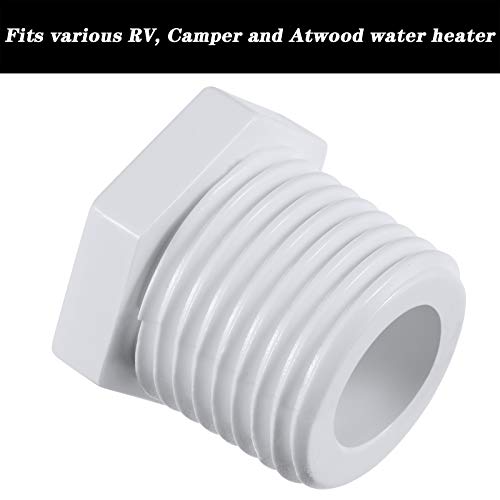 Pack Water Heater Drain Plug For RV Camper And Atwood Water Heater