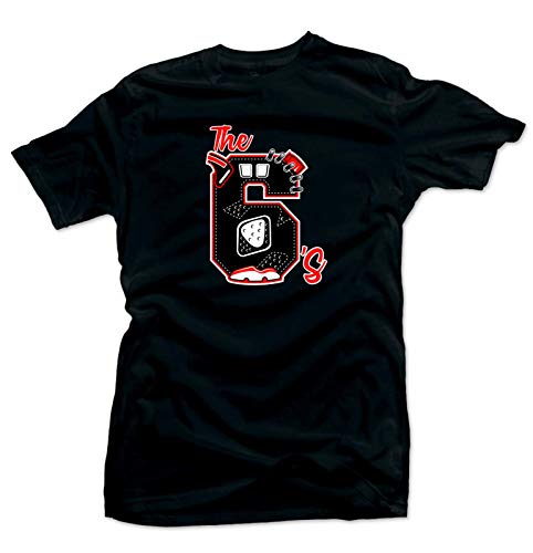 Jordan Retro 6 Carmine Match Tees - The 6's Black