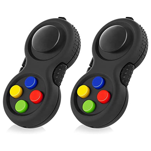 WTYCD Original Fidget Toy Game, Rubberized Classical Controller Fidget Concentration Toy with 8-Fidget Functions and Lanyard - Excellent for Relieving Stress and Anxiety