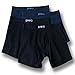 DWG Underwear Men's 4 Pack Cotton Stretch Boxer Briefs No Ride Up (Large, Black + Royalblue)
