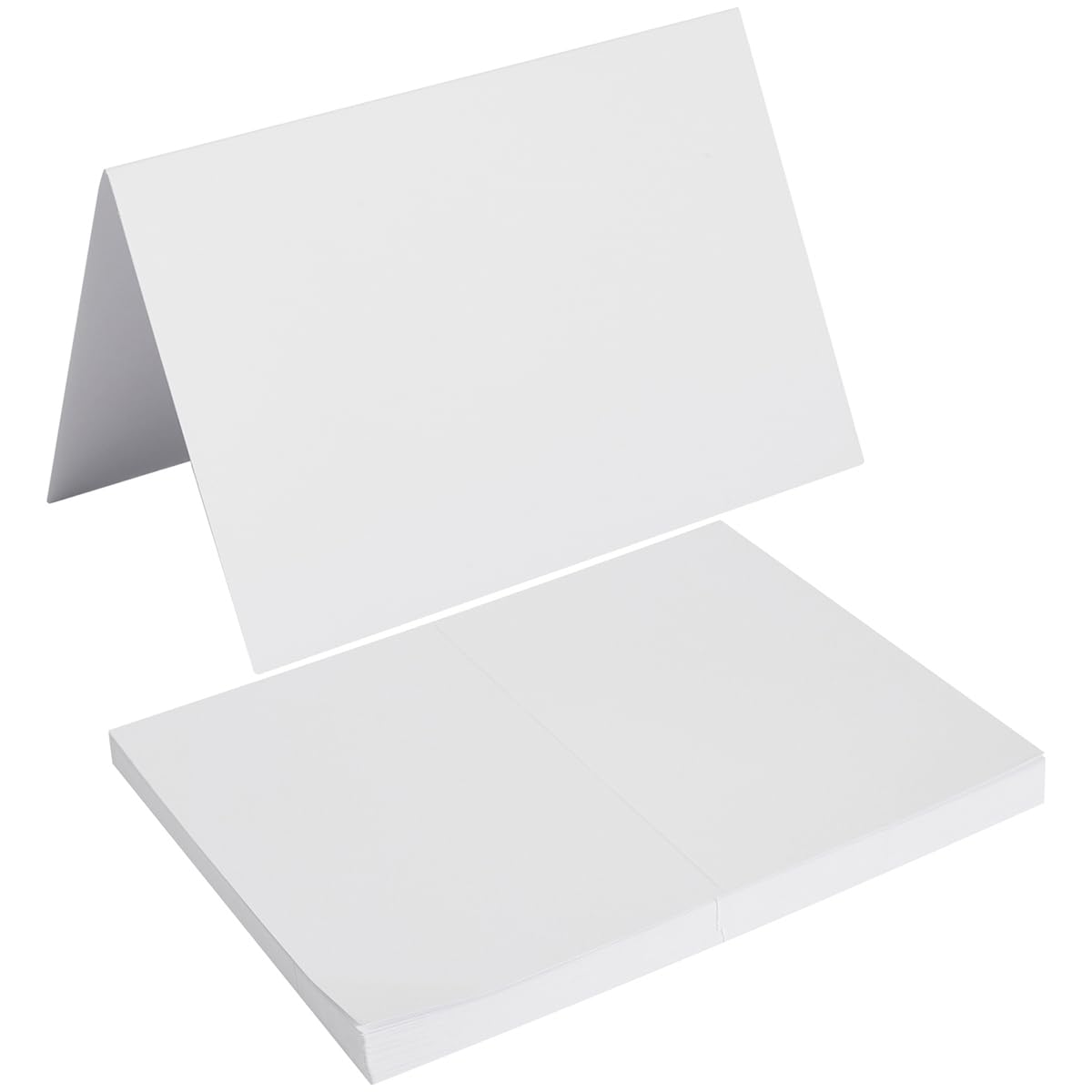 Photo 1 of 50 Pack Blank Cards Folded Cardstock Thank You Blank Greeting Cards for Invitations, Wedding, Greeting Cards, All Occasion DIY, 4x6 Folded Cards White