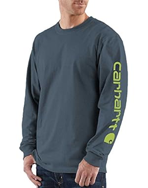 Men's Big & Tall Signature-Sleeve Logo Long-Sleeve T-Shirt K231