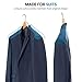 High-Grade Wooden Hangers - Heavy-Duty Coat Hangers with Wide Shoulders - Set of 6 with 6.3cm Shoulder Flares for Suits and Garments - Includes Trouser Bar