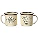 Gentlemen's Hardware Enamel Camping Espresso Mug Set of 2, Cream (5 Ounces)