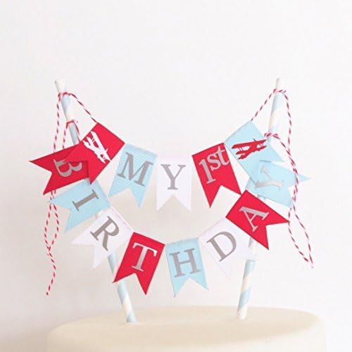 Airplane Cake Bunting Topper