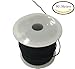 Deryun 1 mm Elastic Cord Thread Elastic Cord Beading Crafting Stretch String Jewelry Bracelet Beading String Cords (90 Meters, Black)