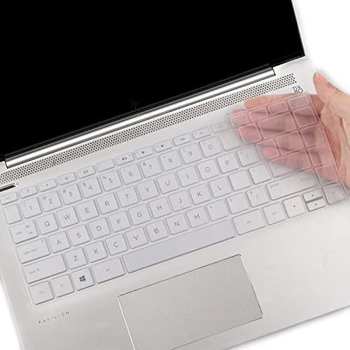 Keyboard Cover for HP Laptop 14-dqxxxx 14-dkxxxx 14-cfxxxx 14-fqxxxx Series 14-dq0002dx/dq1025nr/dq1033cl/dq1043cl 14-dk0002dx/dk1003dx 14-cf0006dx/cf0012dx 14-fq0022od/fq0013dx/fq0036cl (Clear)