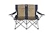 Kamp-Rite Portable 2 Person Double Folding Collapsible Outdoor Patio Lawn Beach Chair for Camping Gear, Tailgating, & Sports, 500LB Capacity, Navy/Tan