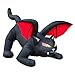Holidayana Halloween Inflatable Giant 8 Ft Spooky Cat Bat Wings Featuring Lighted Interior, Inflatable Decoration Built in Fan Anchor Ropes