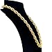 TUOKAY 11mm Thick Rope Chain Heavy Fake Big Gold Rope Chain Costume, Sparkling Big Chunky Hip Hop Faux Gold Chains for Rap Gangsta, 24