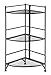 Convenience Concepts Xtra Storage 3 Tier Folding Metal Corner Shelf, Black