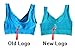 Cabales Women's 3-Pack Seamless Wireless Sports Bra with Removable Pads, Pink/Blue/Dark Purple, Small