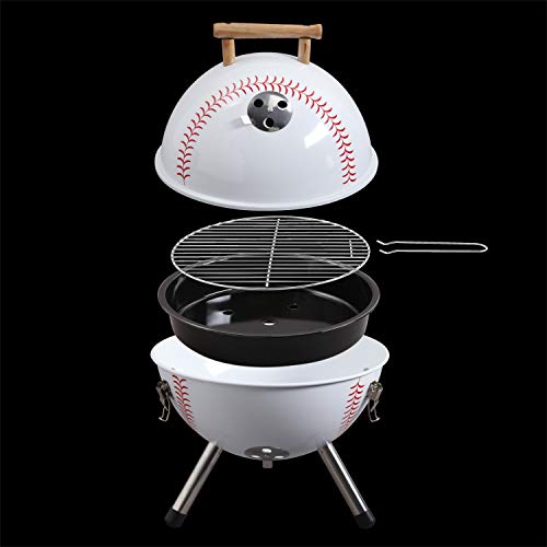 Gibson Home 107190.01 Home Baseball BBQ Steel Grill with Wood Handle