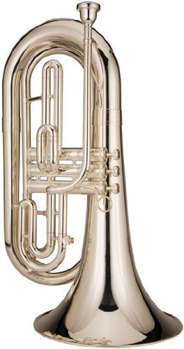 Ravel RMB202S Marching Baritone Horn, Silver-Plated
