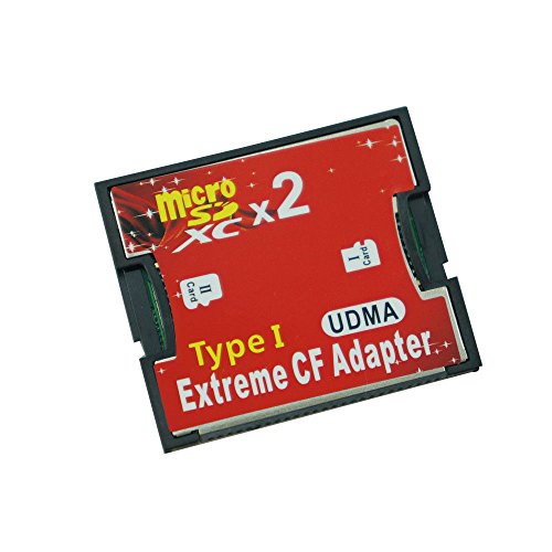 Adventurers Two more Dual Port Slot TF Micro SD SDHC to Type I Compact Flash Card CF Reader Adapter for Nikon Cannon Camera (Dual TF port-CF Adapter) - Thumbnail 5