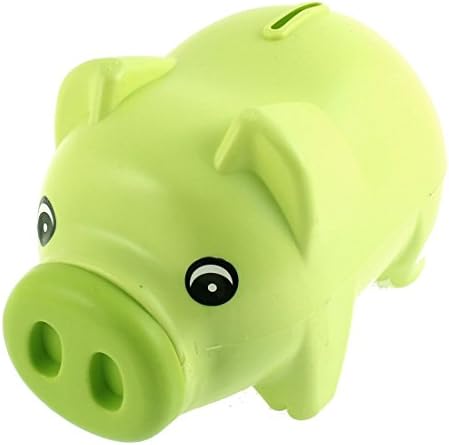 Cute Pig Money Box Piggy Bank for Kid's Birthday Gift,Green-Develop a Good Habbit of Saving Money