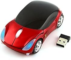CHUYI Cool Sport Car Shaped Mouse 2.4GHz Wireless Car Mouse Ultra Small Optical Mouse Mini Office Mice for PC Computer...