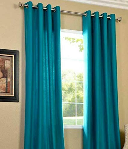Buy Red Ribbon Plain Solid Long Crush Aqua Blue Long Door