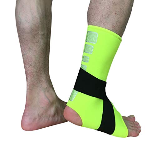 Emimarol Men Sports Socks Safety Ankle Support Socks Bandage Elastic Socks Compression Socks Green
