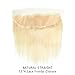 ALLRUN Straight Human Hair 613 Blonde Hair Bundles With Closure Free Part Grade 7A Brazilian Human Hair Double Weft Bleached Blonde Hair(12 14 16 +10