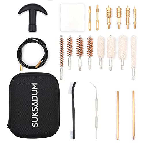 Suksadum Gun Cleaning Kit Universal Handgun Cleaning Supplies .22 .357