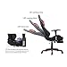 Gaming Chair Office Desk Chair High Back Computer Chair Ergonomic Adjustable Racing Chair Executive PC Chair with Headrest,Massager Lumbar Support & Retractible Footrest (Red)