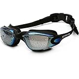 Actorstion Mirrored Swim Goggles Soft and Comfortable - Anti-Fog UV Protection, Best Tinted Swimming Goggles with Case - Aqua Sphere, or Ispeed - Adult Men or Women, Premium Quality