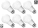 Luxrite LR21393 (6-Pack) 9W LED A19 Light Bulb, 60W Equivalent, Non-Dimmable, Cool White 4000K, 800 Lumens, E26 Base, UL-Listed