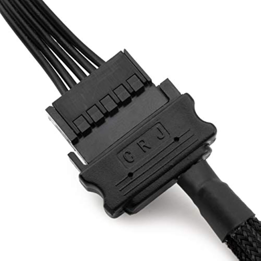 CRJ SATA To 3 X 4Pin PWM Sleeved Fan Power Adapter Cable eBay