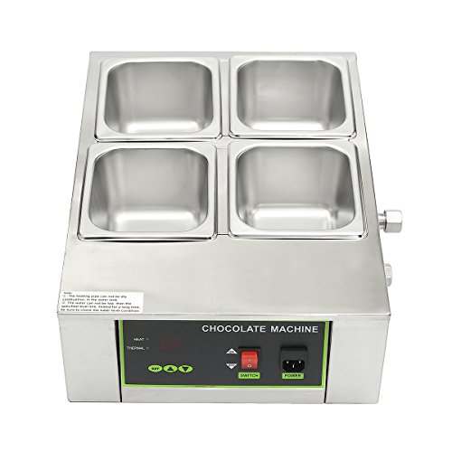 HITSAN 110V-240V 8kg Commercial Electric Chocolate Tempering Machine Melter Maker W/4 Chocolate Melting Pot One Piece