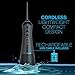 Cordless Water Flosser for Teeth - Smile Brighter with a Portable Waterflosser - Rechargeable Water Flosser/Oral Irrigator with 2 Heads, Travel Case and USB Charger … (Black)