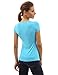 PattyBoutik Women V Neck Twist Knot Front Short Sleeve Top (Turquoise Small)