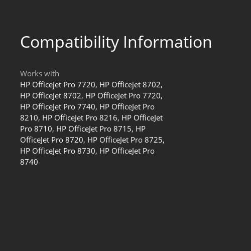 HP 952XL Black High-yield Ink Cartridge for HP Printers | Works with HP OfficeJet 8702; HP OfficeJet Pro 7720, 7740, 8210, 8216, 8710, 8715, 8720, 8725, 8730, 8740 | Eligible for Instant Ink | F6U19AN