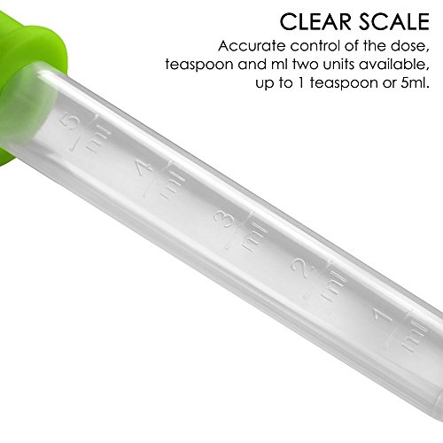 Hsxfl Liquid Droppers for Kids,Silicone and Plastic Pipettes with Bulb Tip-5 ML Eye Dropper for Candy Molds Gelatin Maker & Gummy Bear Mold- Oils Science,10 PCS