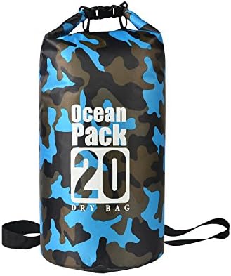 Waterproof Dry Bag, InPoTo 20L Roll Top Sack for Boating, Kayaking, Fishing, Rafting, Swimming, Camping and Snowboarding