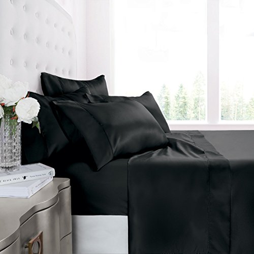 Egyptian luxury silky soft satin 4-piece bed sheet set - ultra sm…