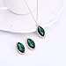 EVERRICH Rhinestone Simulated Diamond Water Droplets Gold Plated Cubic Zirconia Necklace And Earring Jewelry Sets for Women