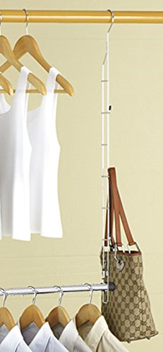 Deluxe 12-Pair Hanging Boot Storage - Double Decker Boot Caddy Includes 12 Boot Hangers (Boot Organizer, Boot Hanger, Boot Storage System) (Silver Rack System with 12 Boot Hangers)