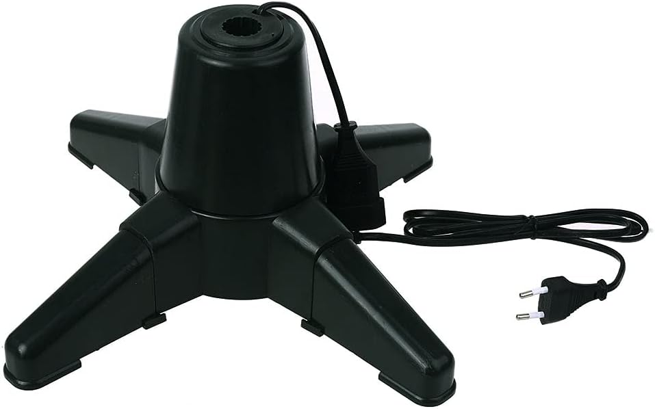 Tree Stands - CHBC Home Electric Plastic Rotating Christmas Tree Stand for 4-7 Feet Christmas Trees with US Plug Adapters, Black(40cm)