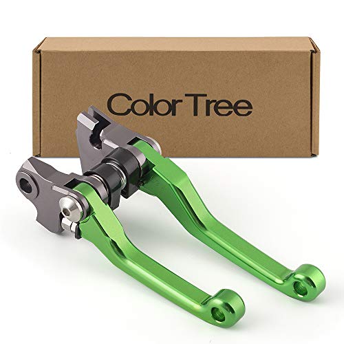 color tree Pivot Dirt Bike CNC Brake Clutch Levers For KAWASAKI KX250F KX450F 2013 2014 2015 2016 Green