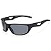 Siren Mens Polarized Sport Sunglasses & Case – Gray Lens Matte Black Frame